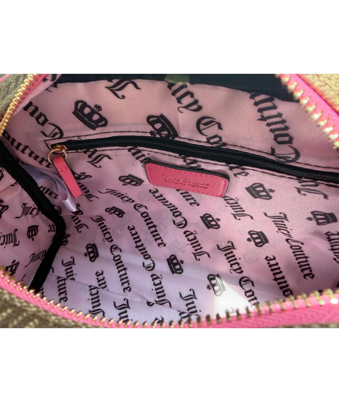 JUICY COUTURE Коричневая сумка с короткими ручками из искусственной кожи, фото 4