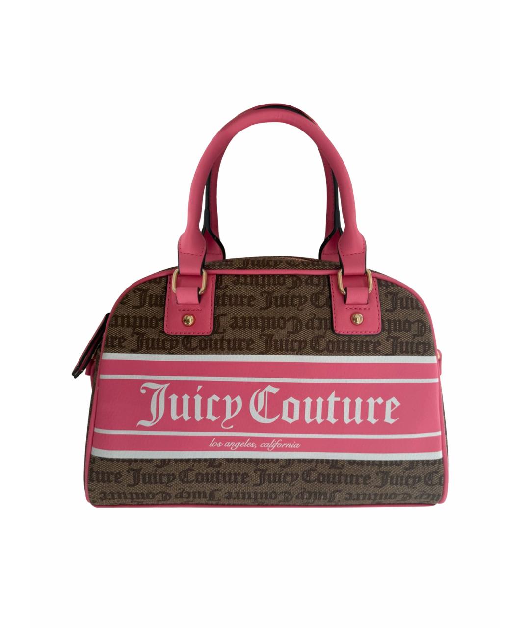 JUICY COUTURE Коричневая сумка с короткими ручками из искусственной кожи, фото 1