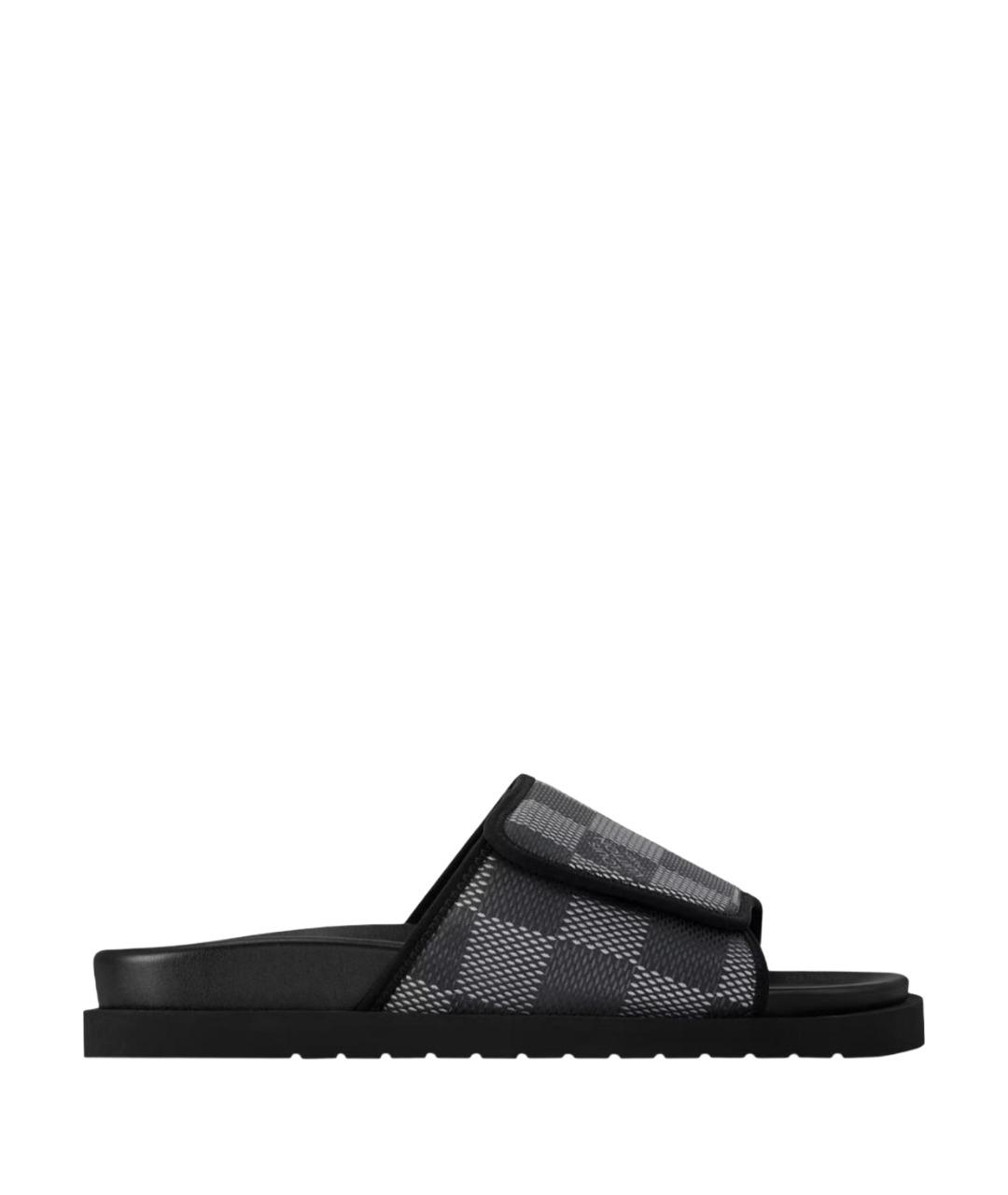 LOUIS VUITTON Черные шлепанцы, фото 1