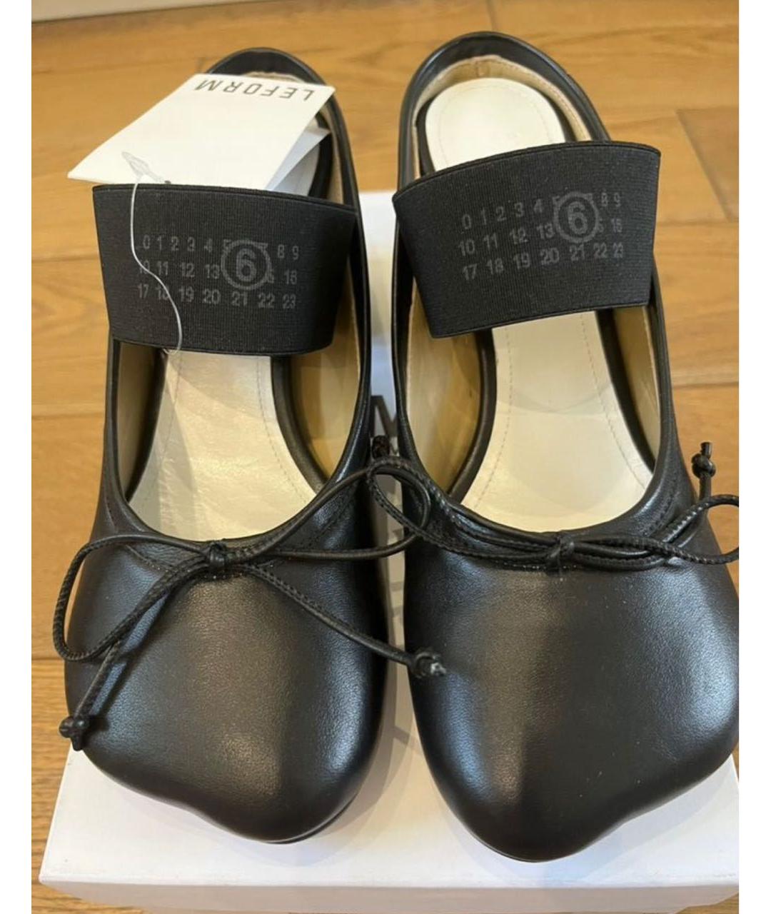 MM6 MAISON MARGIELA Черные кожаные туфли, фото 2