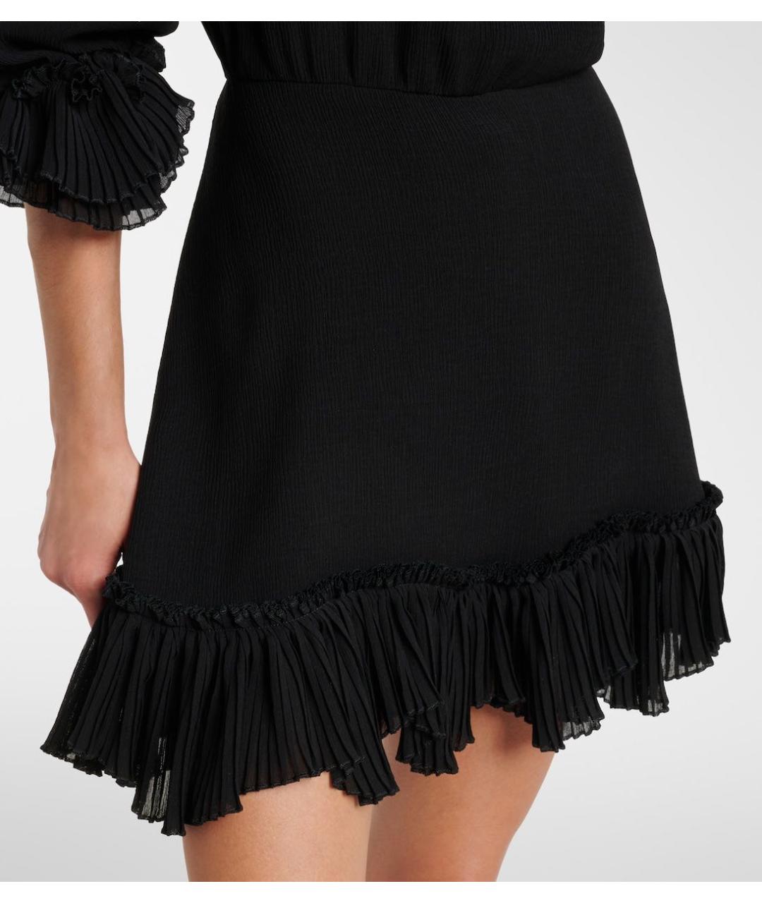 SAINT LAURENT Черное шелковое коктейльное платье, фото 6