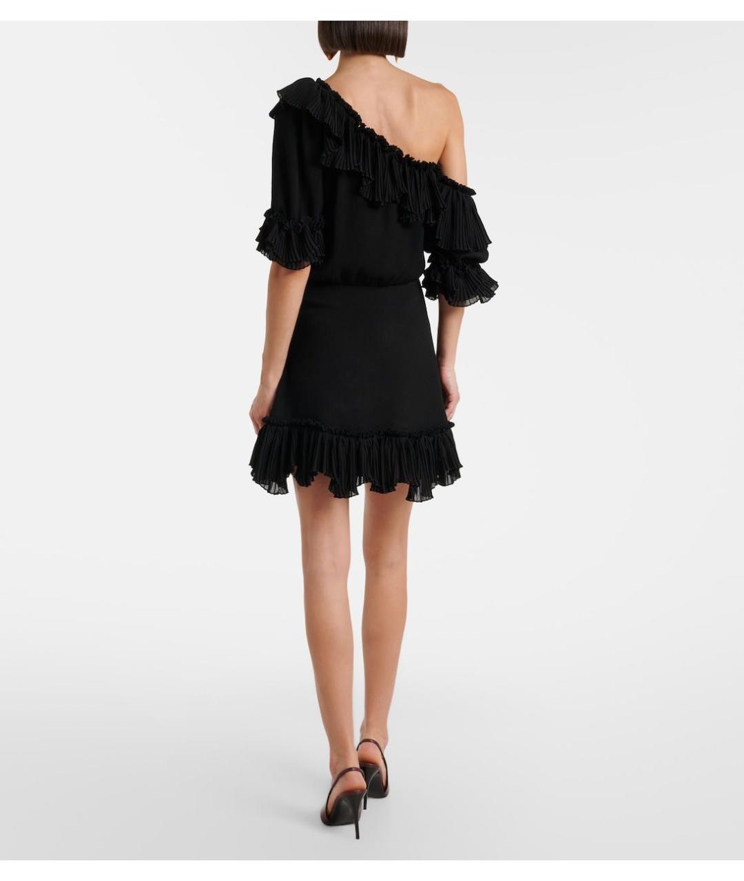 SAINT LAURENT Черное шелковое коктейльное платье, фото 5