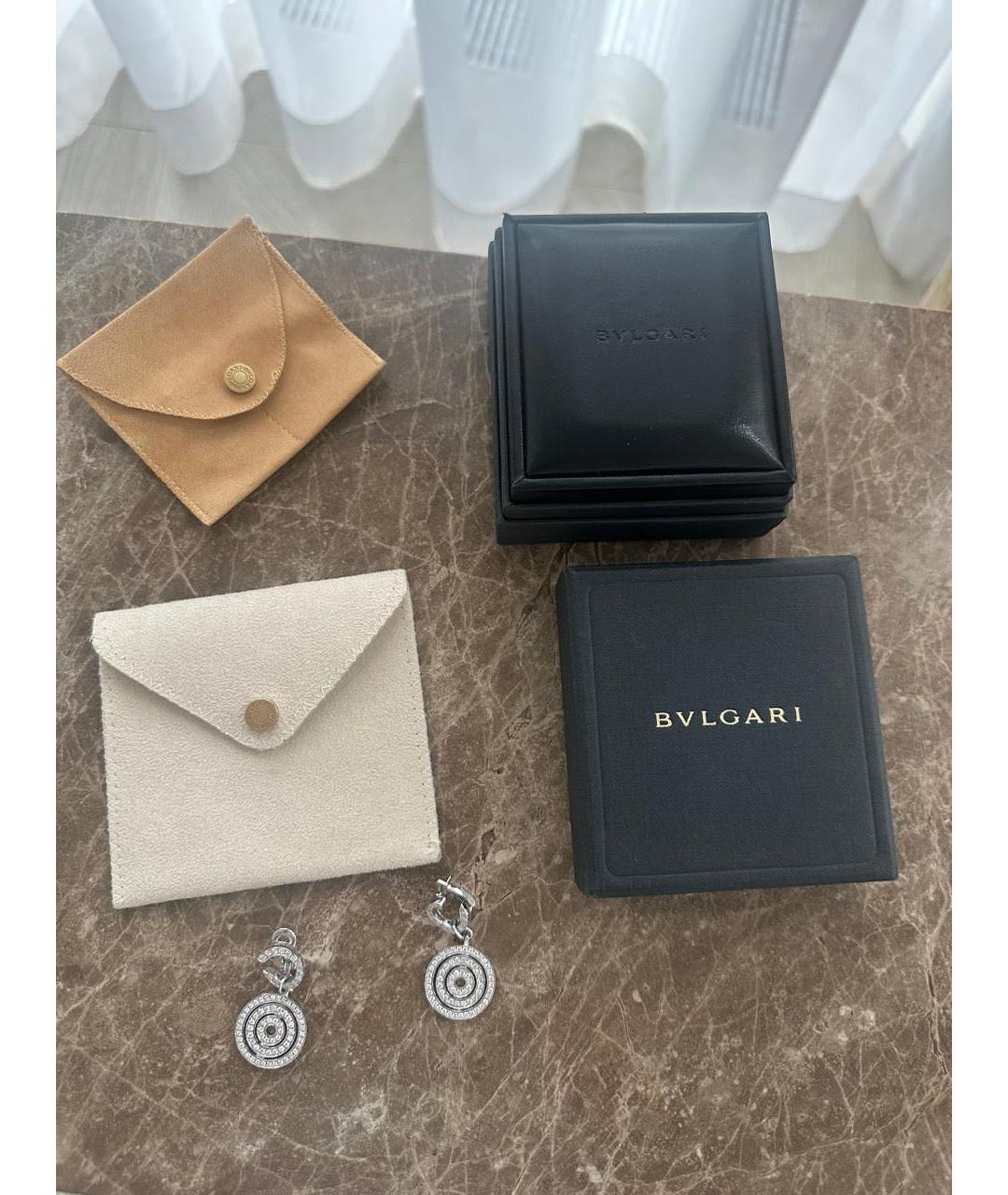 BVLGARI Белые серьги из белого золота, фото 4