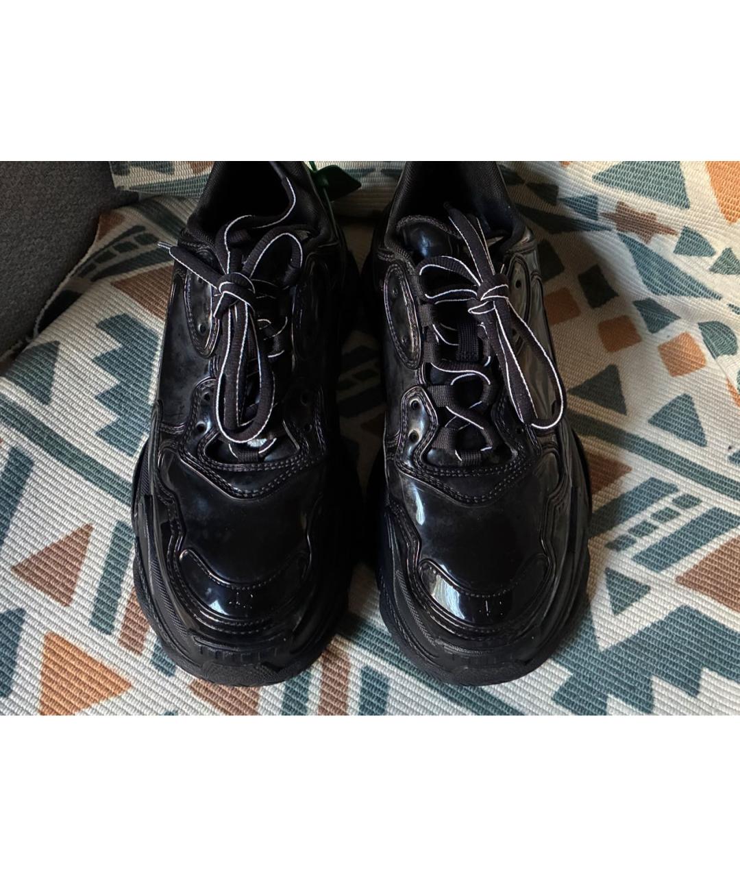 BALENCIAGA Черные низкие кроссовки / кеды, фото 4