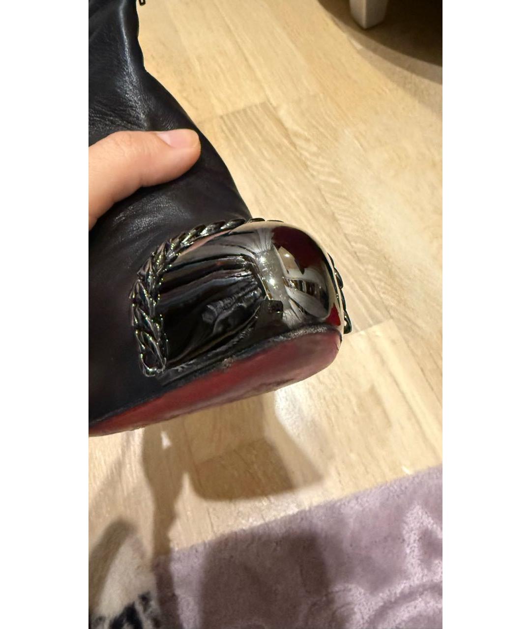 CHRISTIAN LOUBOUTIN Черные кожаные ботильоны, фото 8