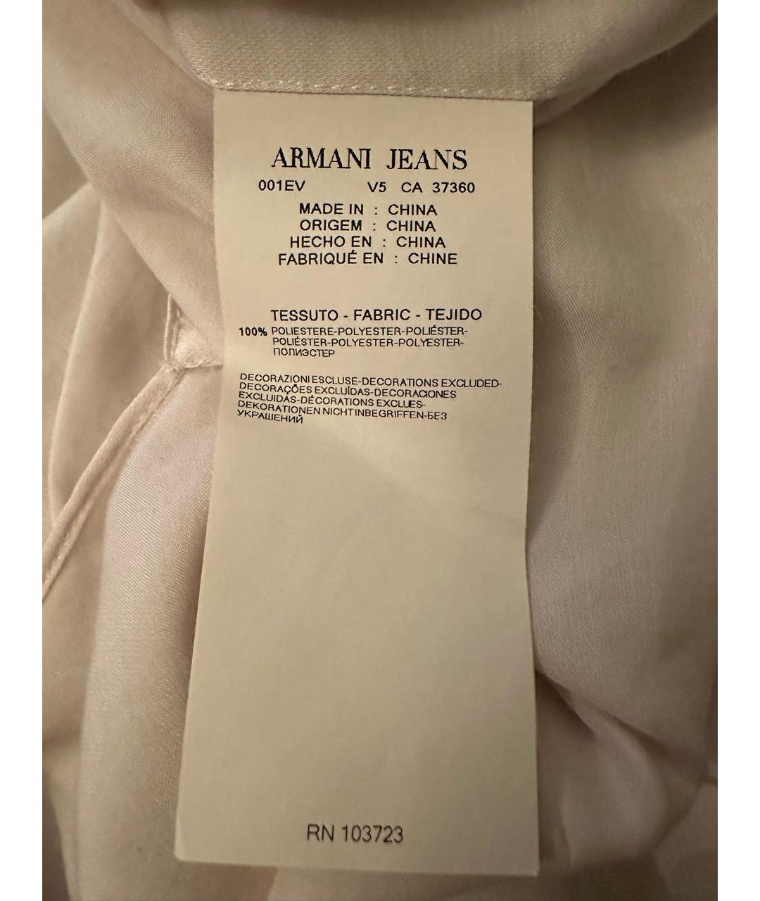 ARMANI JEANS Бежевая полиэстеровая блузы, фото 5