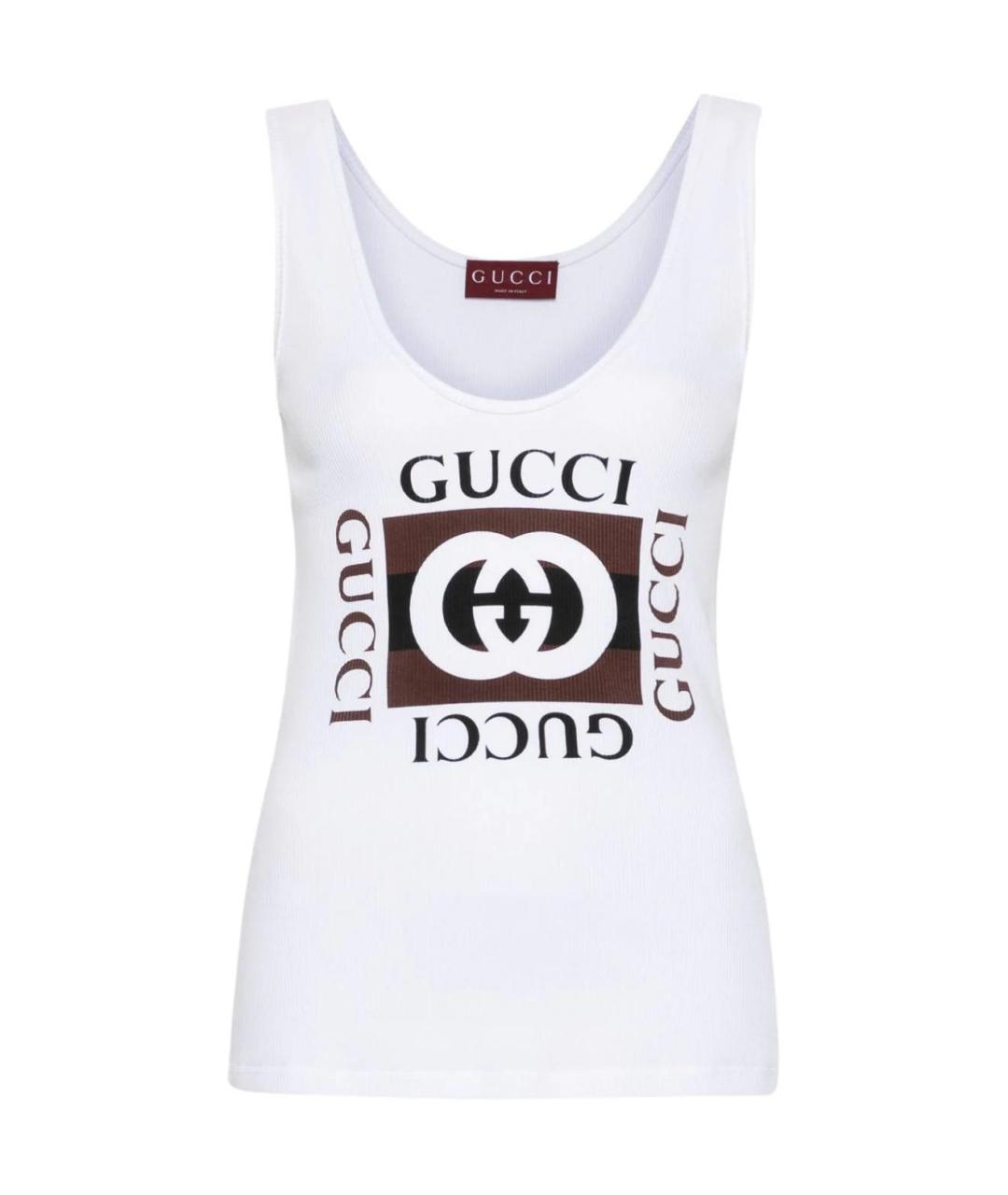 GUCCI Белая майка, фото 1