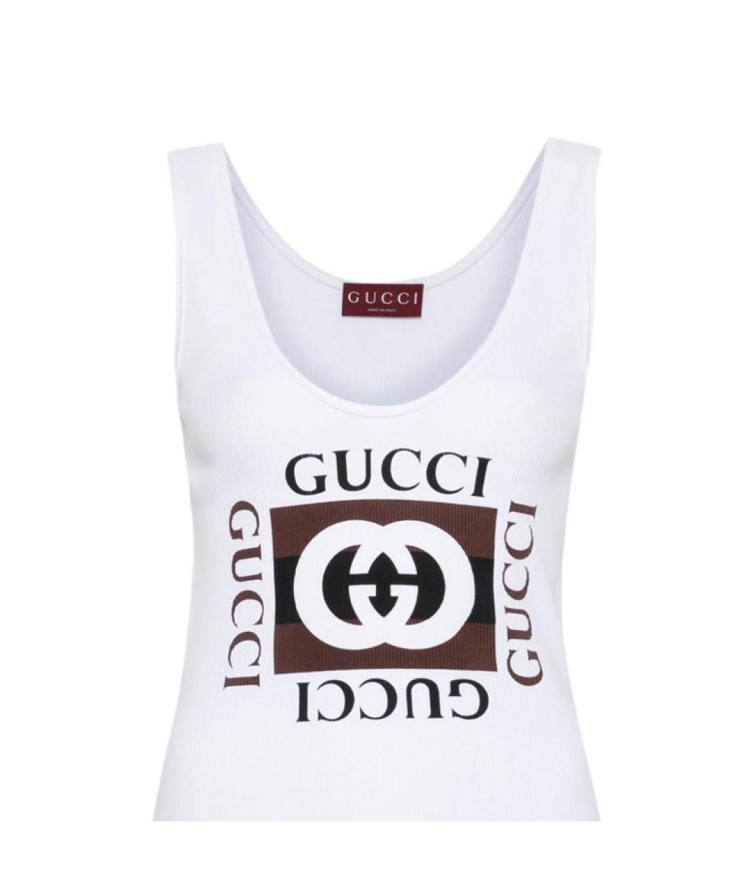 GUCCI Белая майка, фото 5