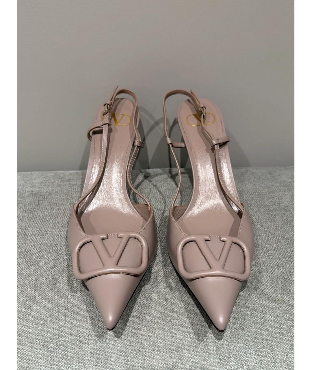 VALENTINO Бежевые кожаные туфли, фото 2