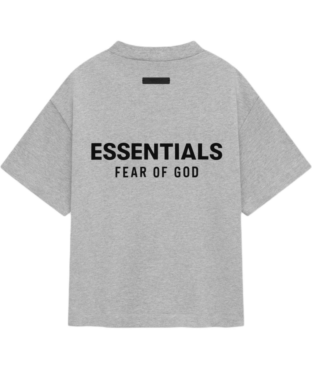 FEAR OF GOD ESSENTIALS Серая хлопковая футболка, фото 2