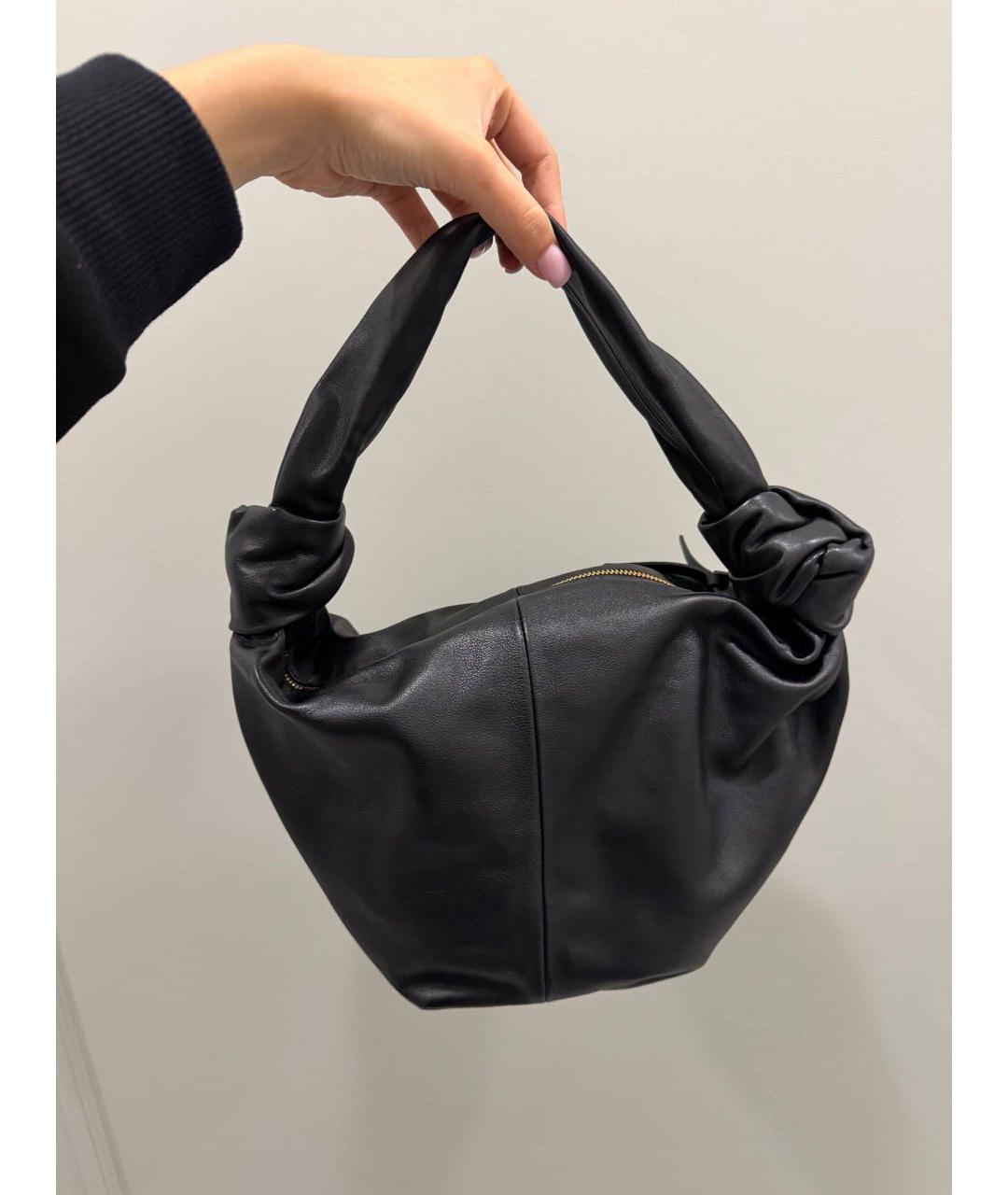 BOTTEGA VENETA Черная кожаная сумка с короткими ручками, фото 2