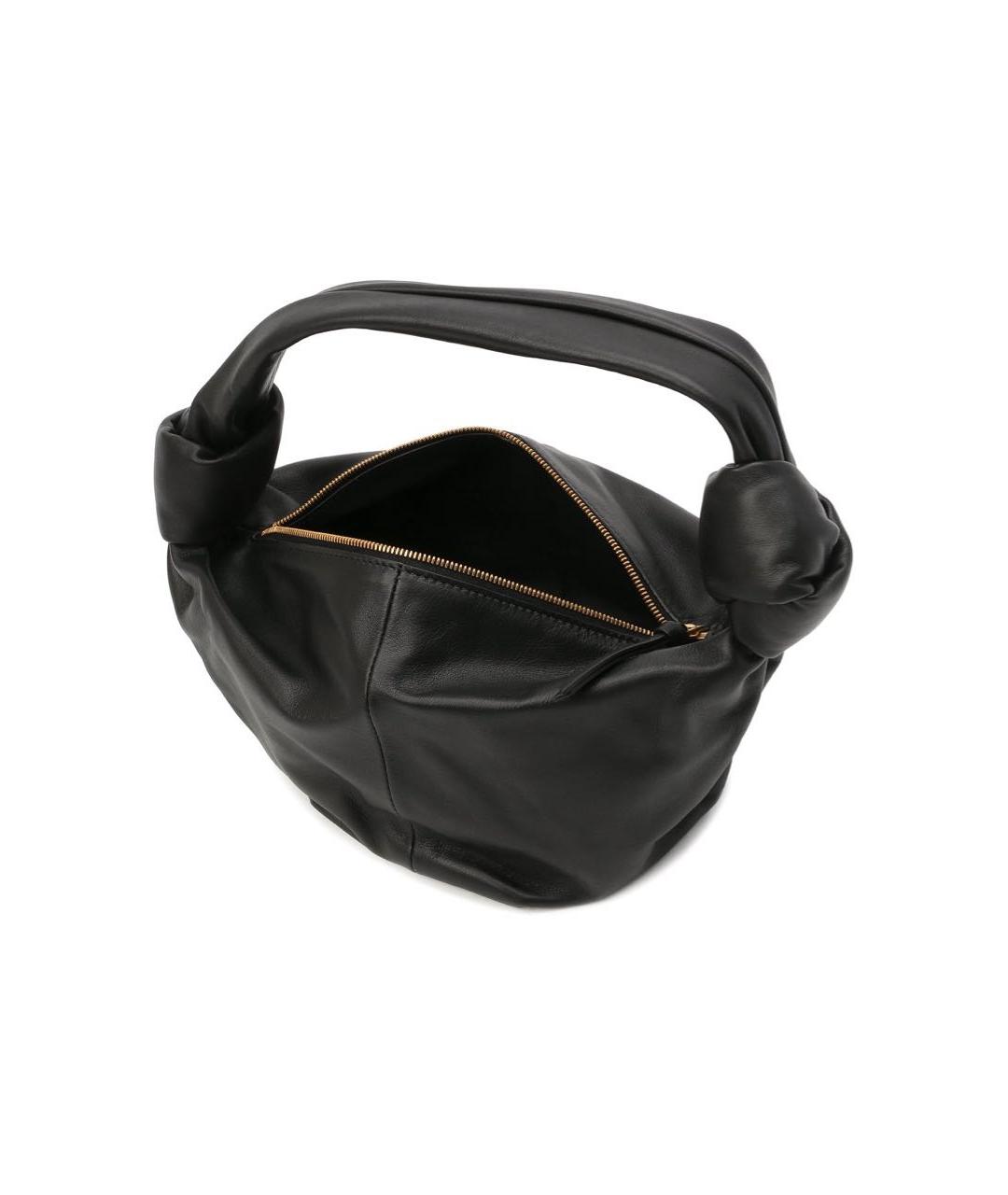 BOTTEGA VENETA Черная кожаная сумка с короткими ручками, фото 3