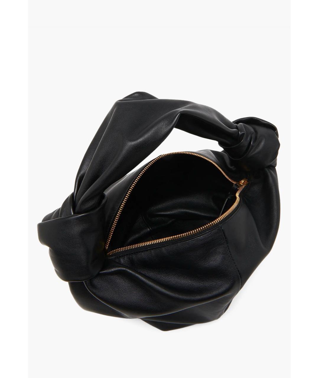 BOTTEGA VENETA Черная кожаная сумка с короткими ручками, фото 4