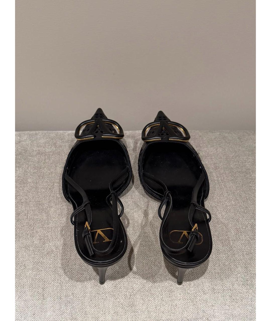 VALENTINO Черные кожаные туфли, фото 3