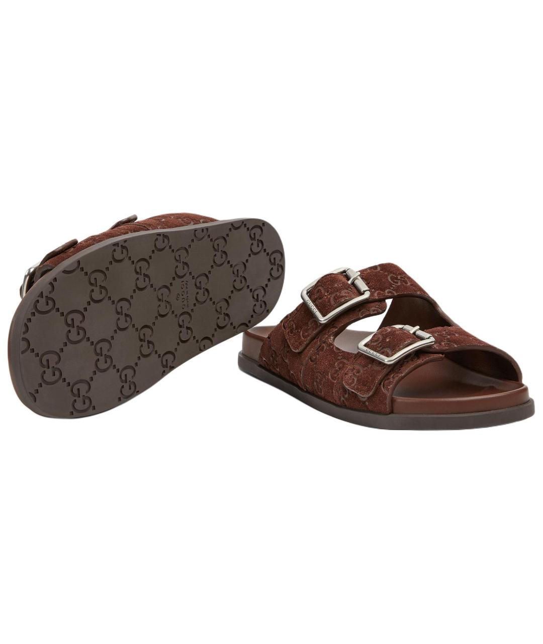 GUCCI Коричневые сандалии, фото 5