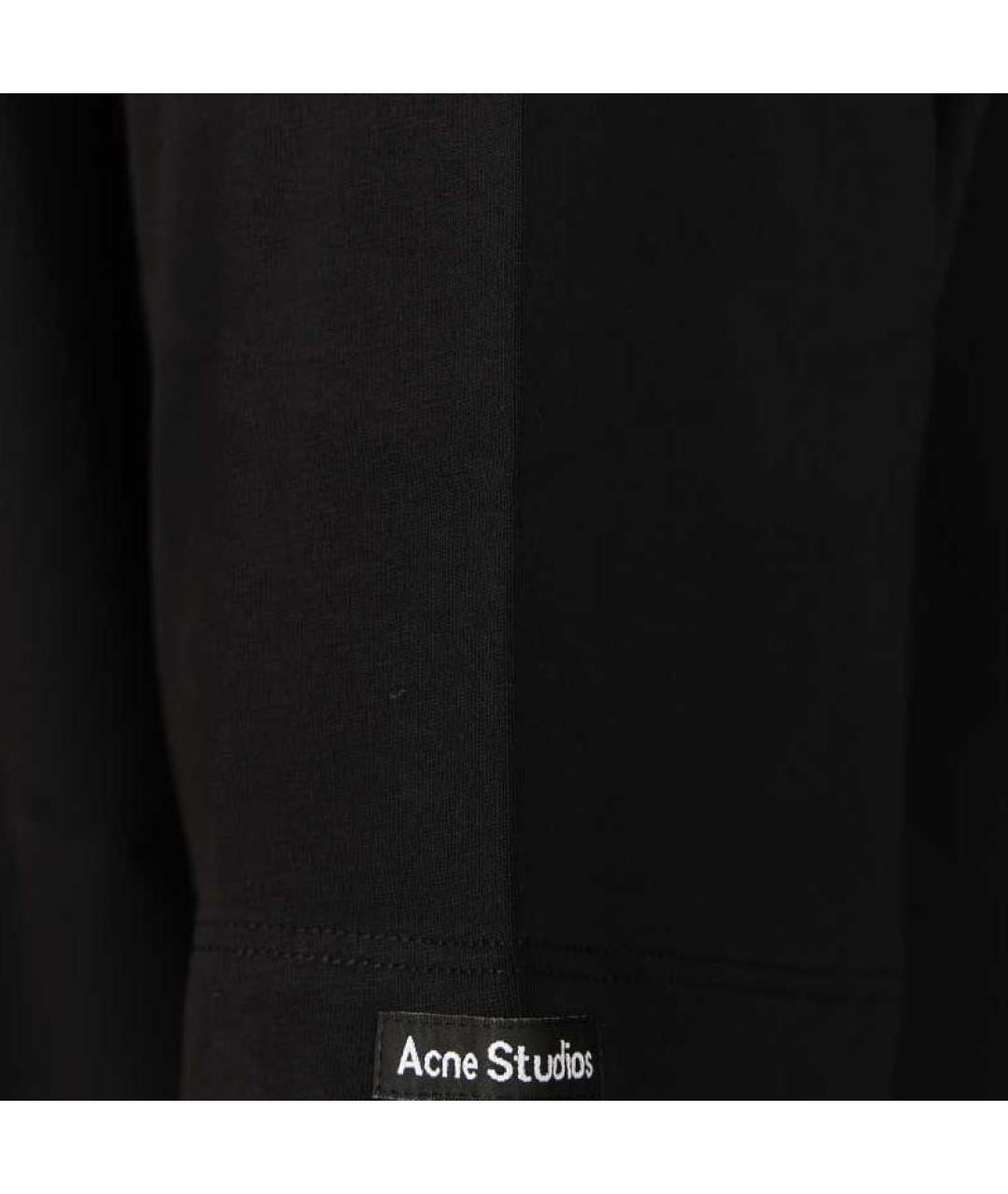 ACNE STUDIOS Черная хлопковая футболка, фото 3
