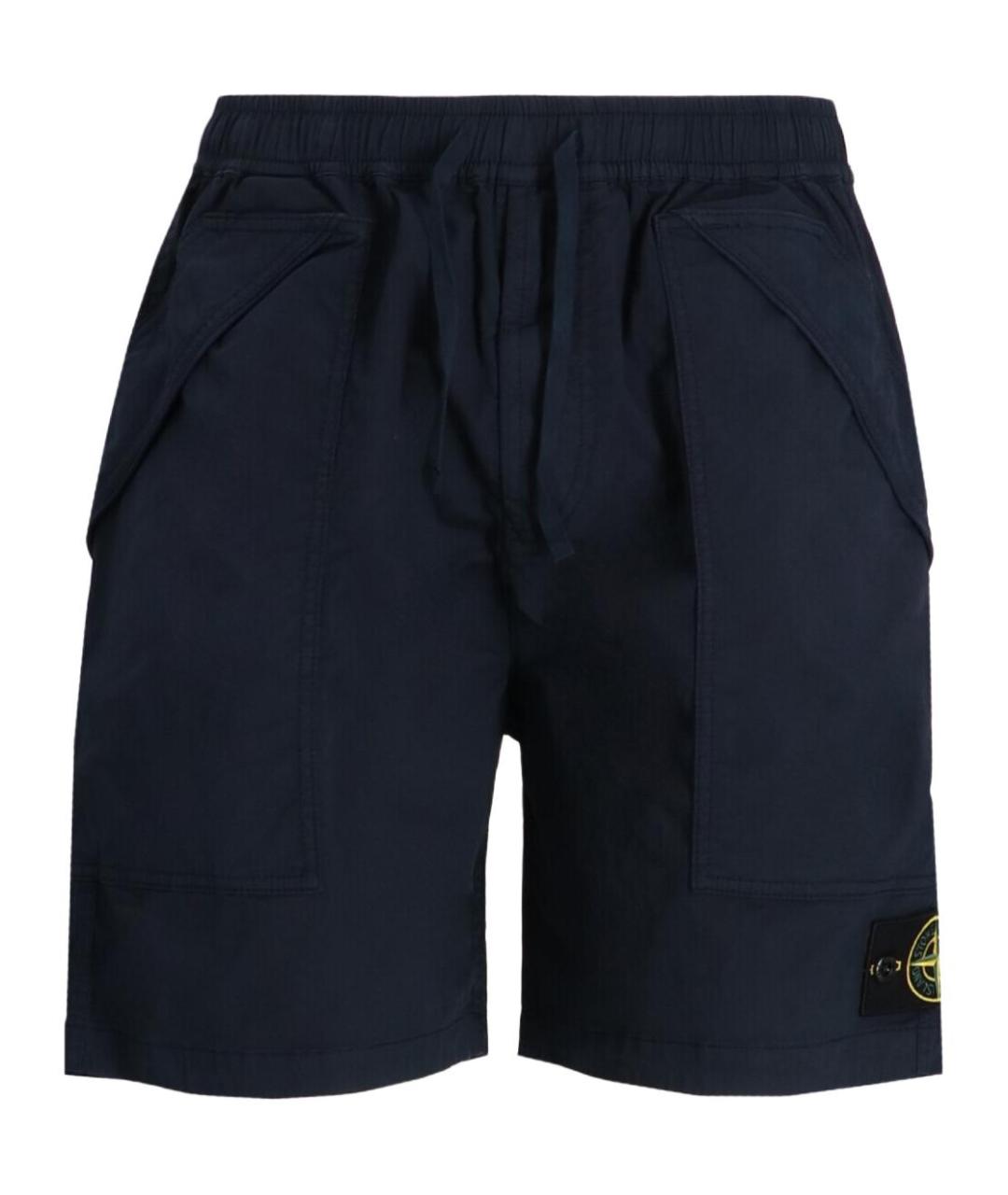 STONE ISLAND Темно-синие шорты, фото 1