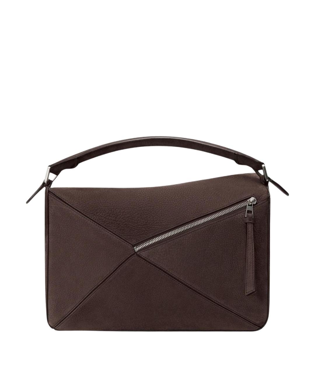 LOEWE Коричневая кожаная сумка через плечо, фото 1