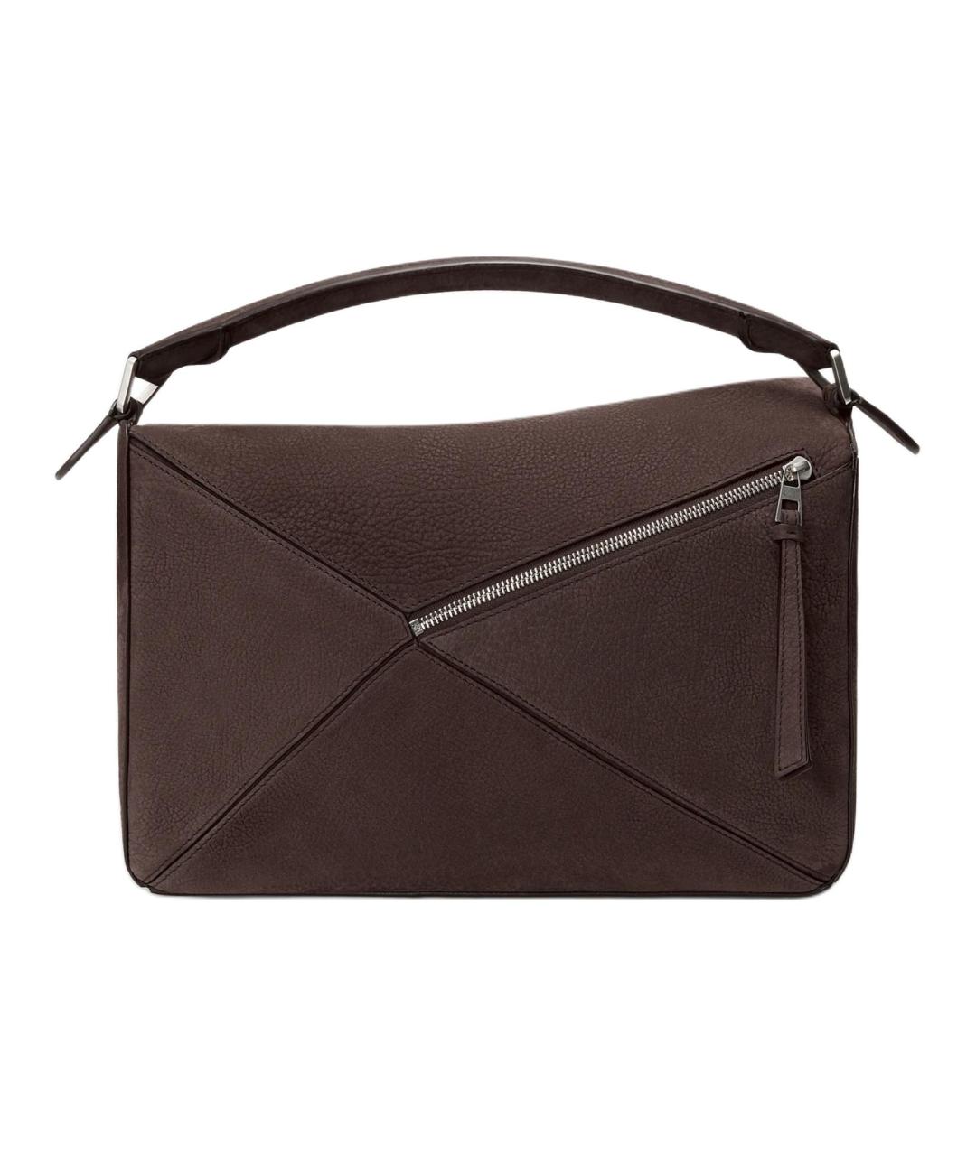 LOEWE Коричневая кожаная сумка через плечо, фото 6