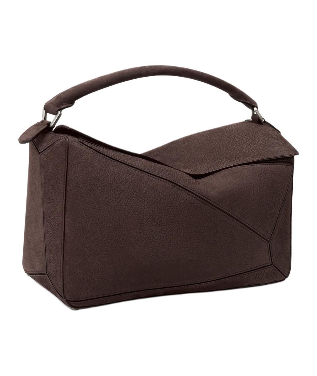 LOEWE Коричневая кожаная сумка через плечо, фото 4