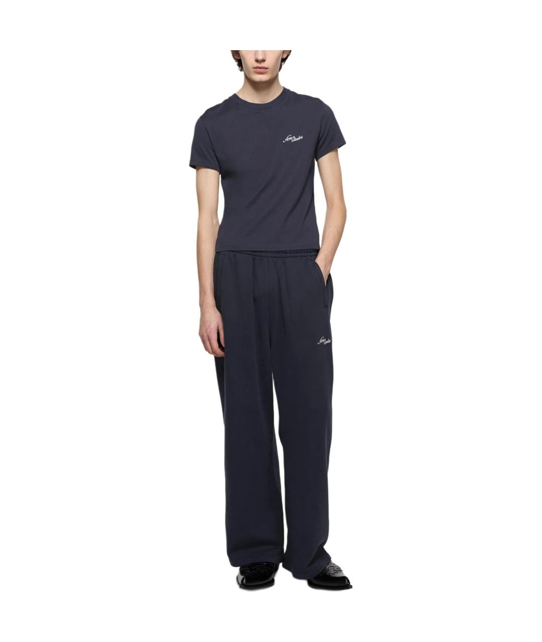 ACNE STUDIOS Темно-синяя футболка, фото 4