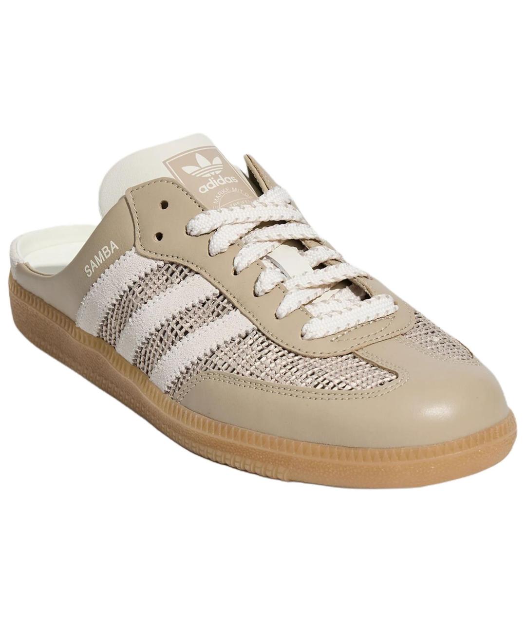 ADIDAS Бежевые кожаные мюли, фото 3