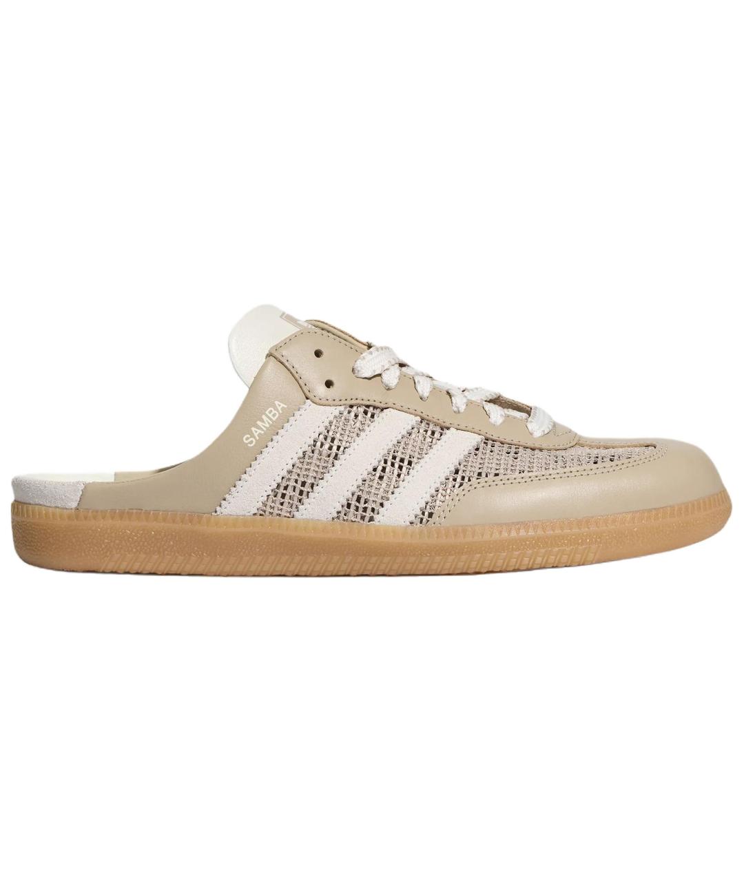 ADIDAS Бежевые кожаные мюли, фото 5