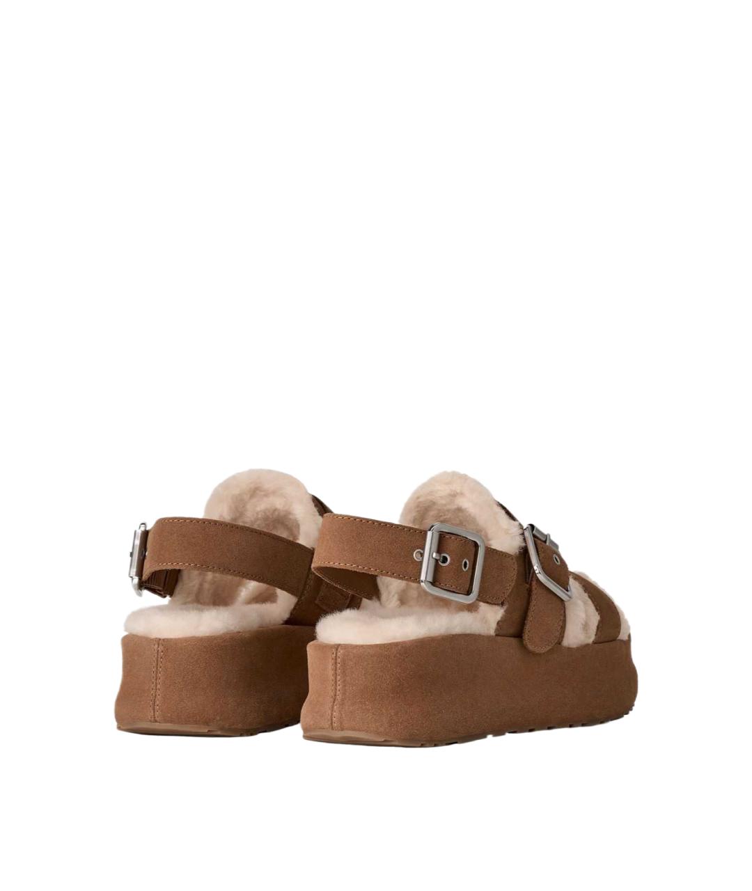 UGG Коричневые замшевые сандалии, фото 4
