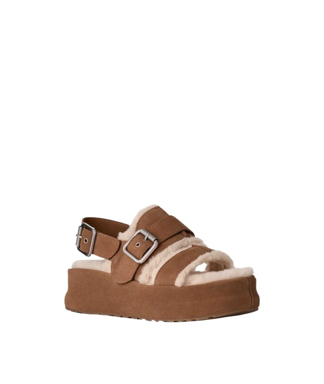 UGG Коричневые замшевые сандалии, фото 3