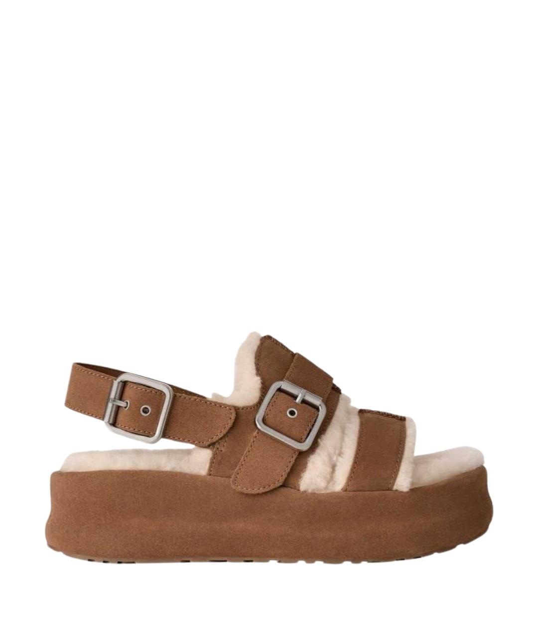 UGG Коричневые замшевые сандалии, фото 1