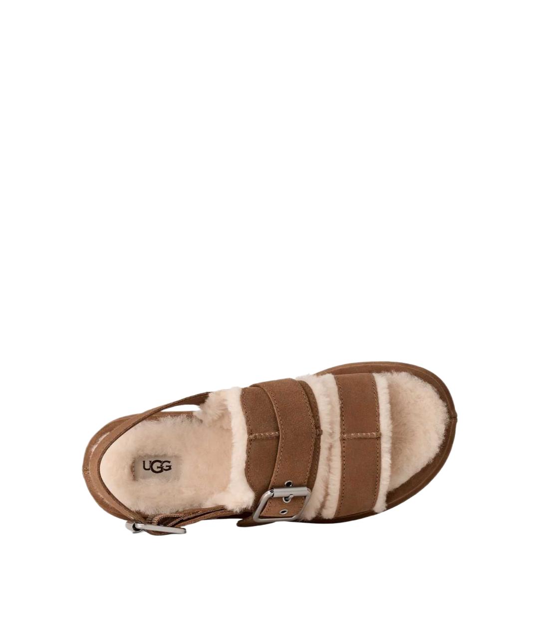 UGG Коричневые замшевые сандалии, фото 5