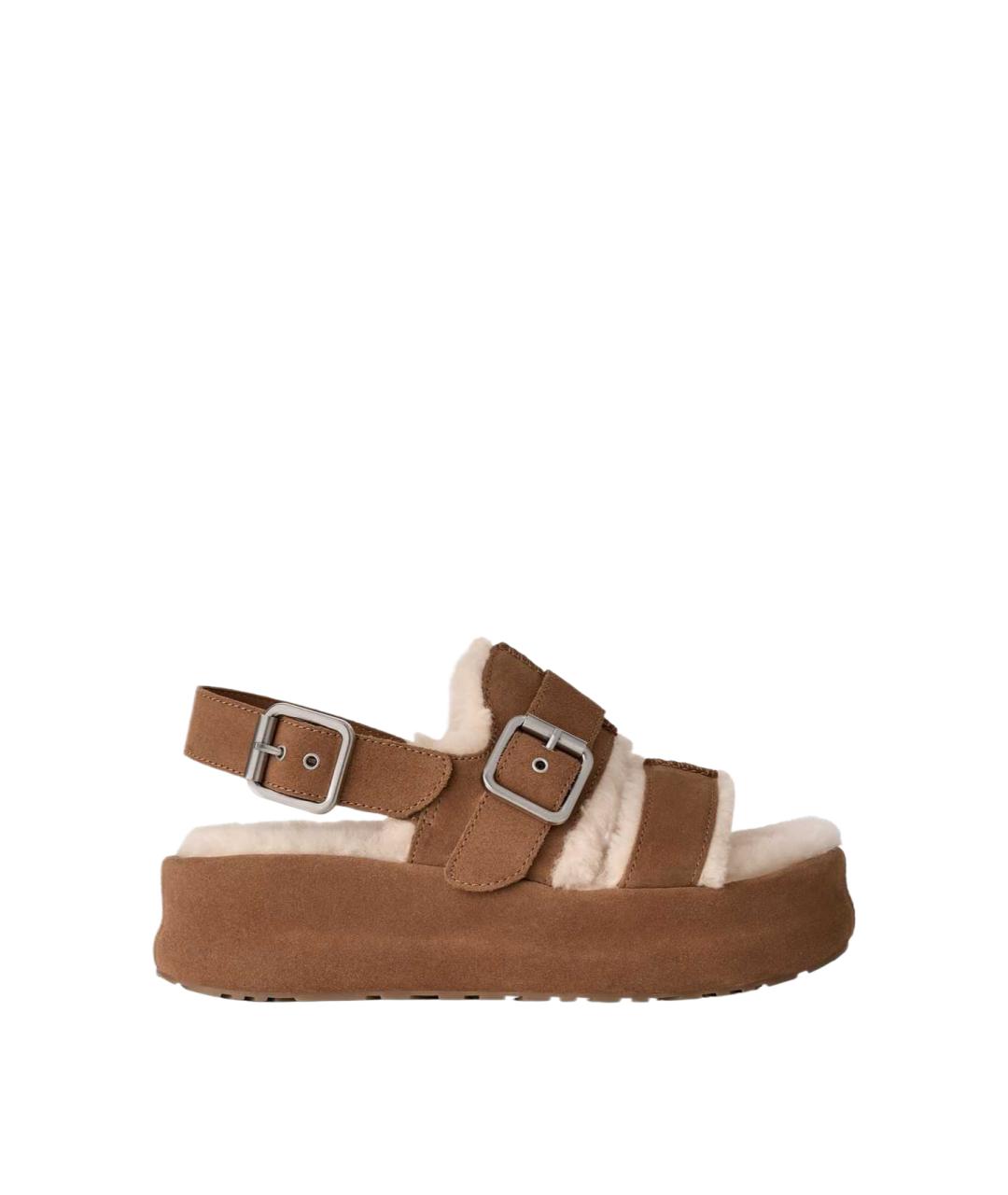 UGG Коричневые замшевые сандалии, фото 6
