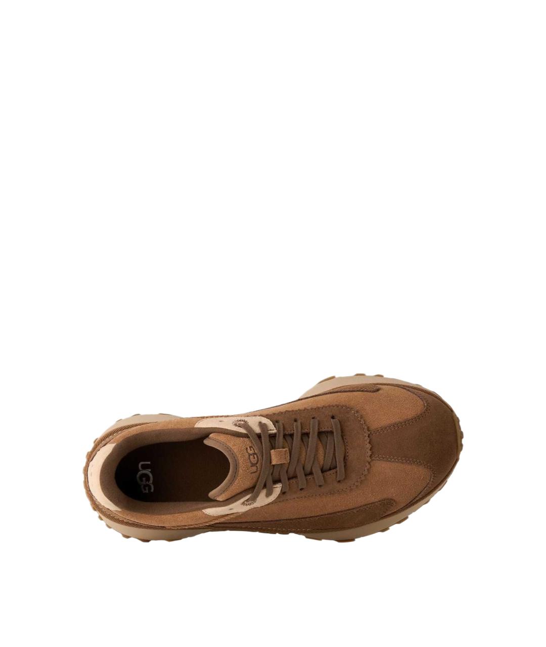 UGG Коричневые кожаные низкие кроссовки / кеды, фото 4