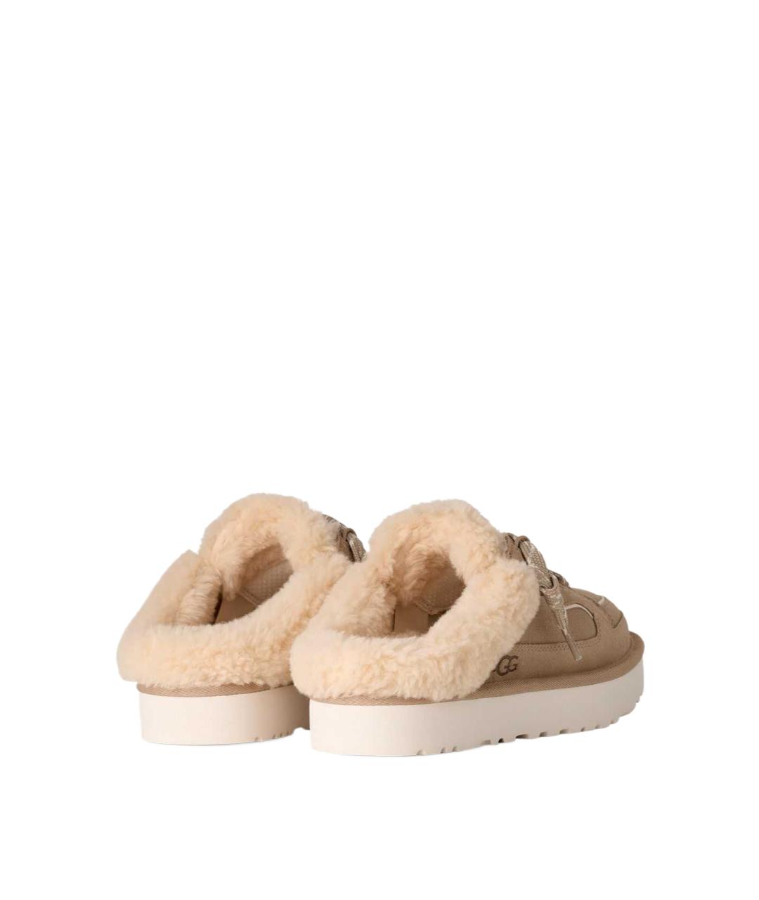 UGG Бежевые замшевые мюли, фото 4