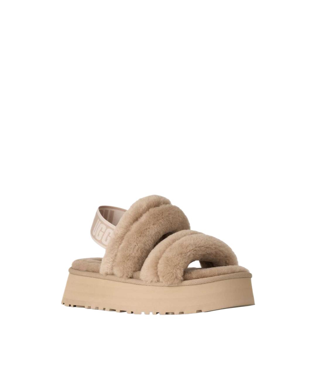 UGG Бежевые шлепанцы, фото 3