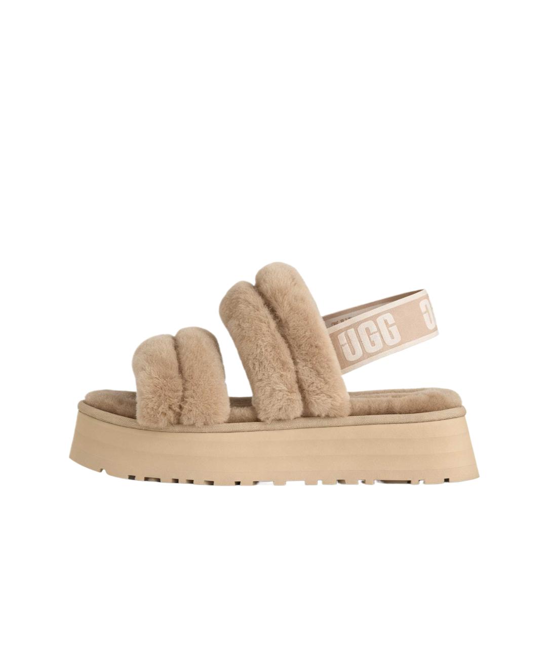 UGG Бежевые шлепанцы, фото 6