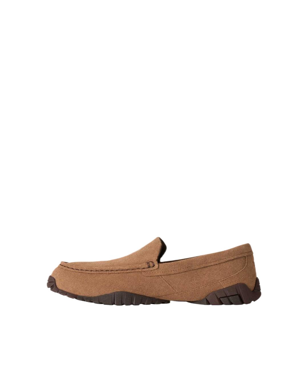 UGG Коричневые кожаные лоферы, фото 6