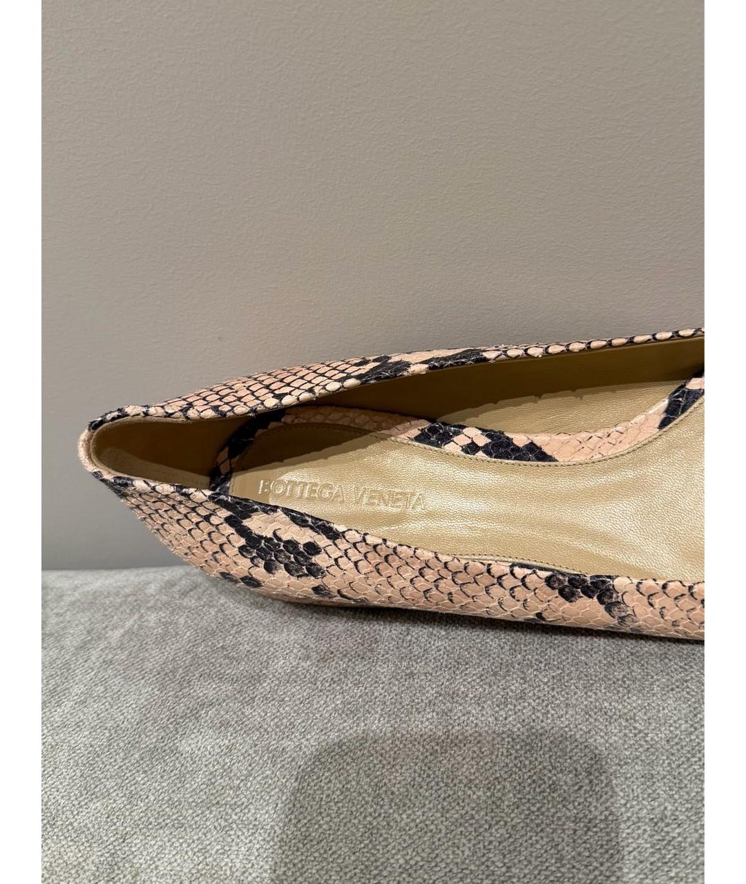 BOTTEGA VENETA Розовые кожаные туфли, фото 7