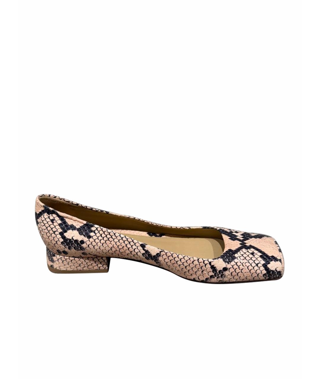 BOTTEGA VENETA Розовые кожаные туфли, фото 1