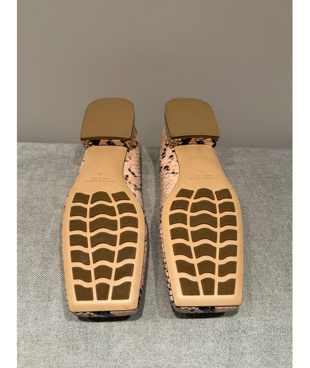 BOTTEGA VENETA Розовые кожаные туфли, фото 5