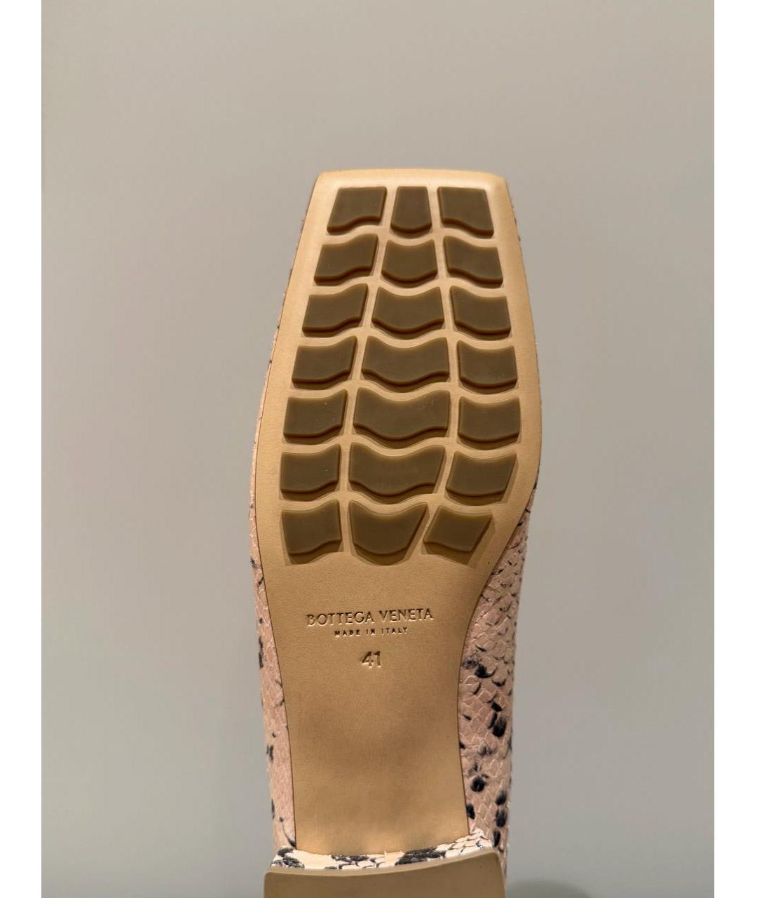 BOTTEGA VENETA Розовые кожаные туфли, фото 6