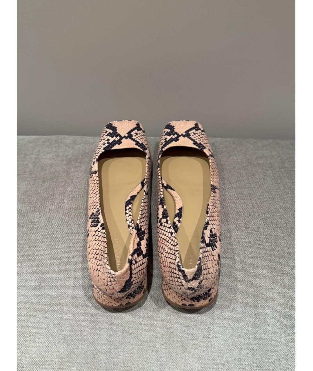BOTTEGA VENETA Розовые кожаные туфли, фото 3