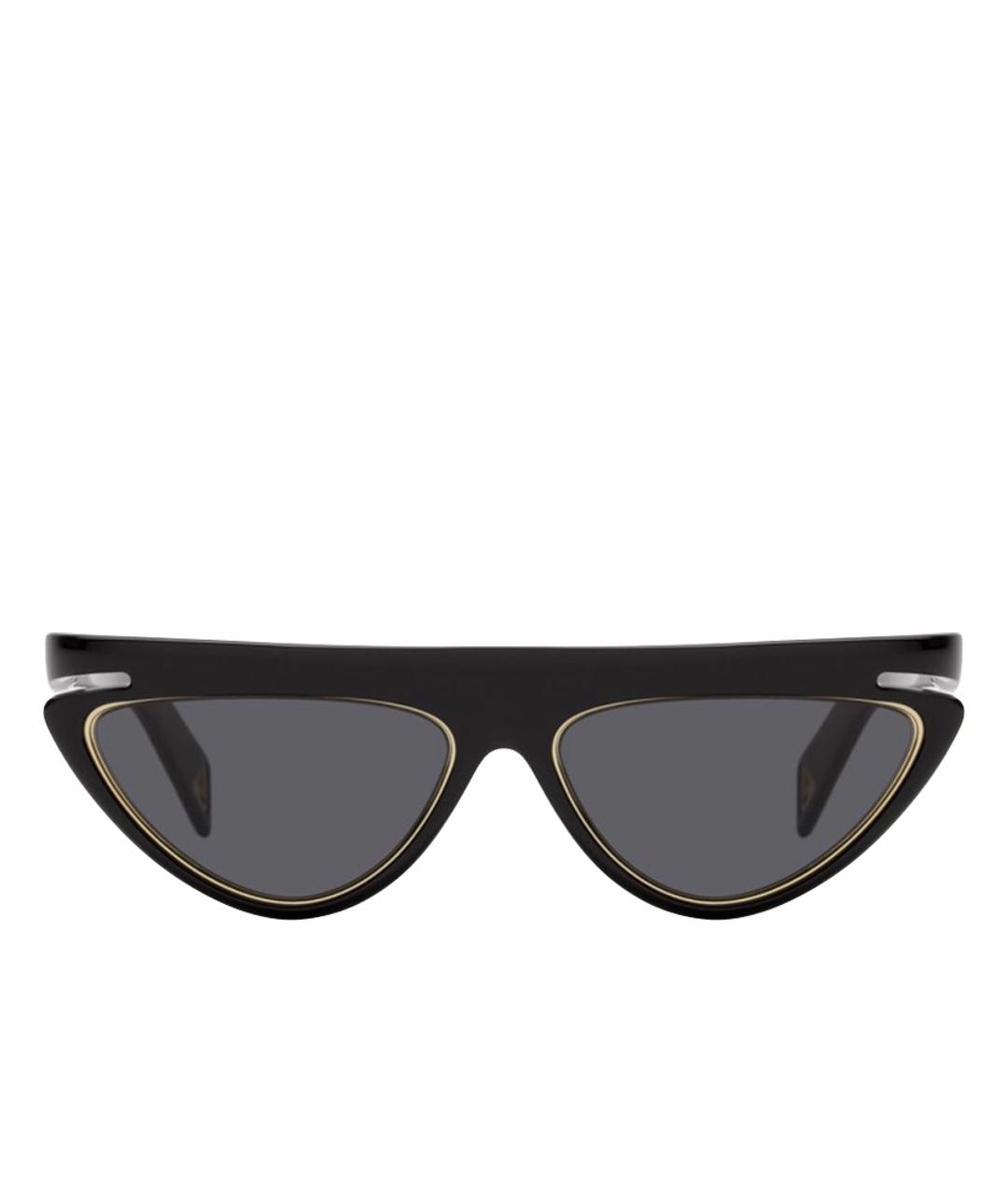 FENDI Черные пластиковые солнцезащитные очки, фото 1