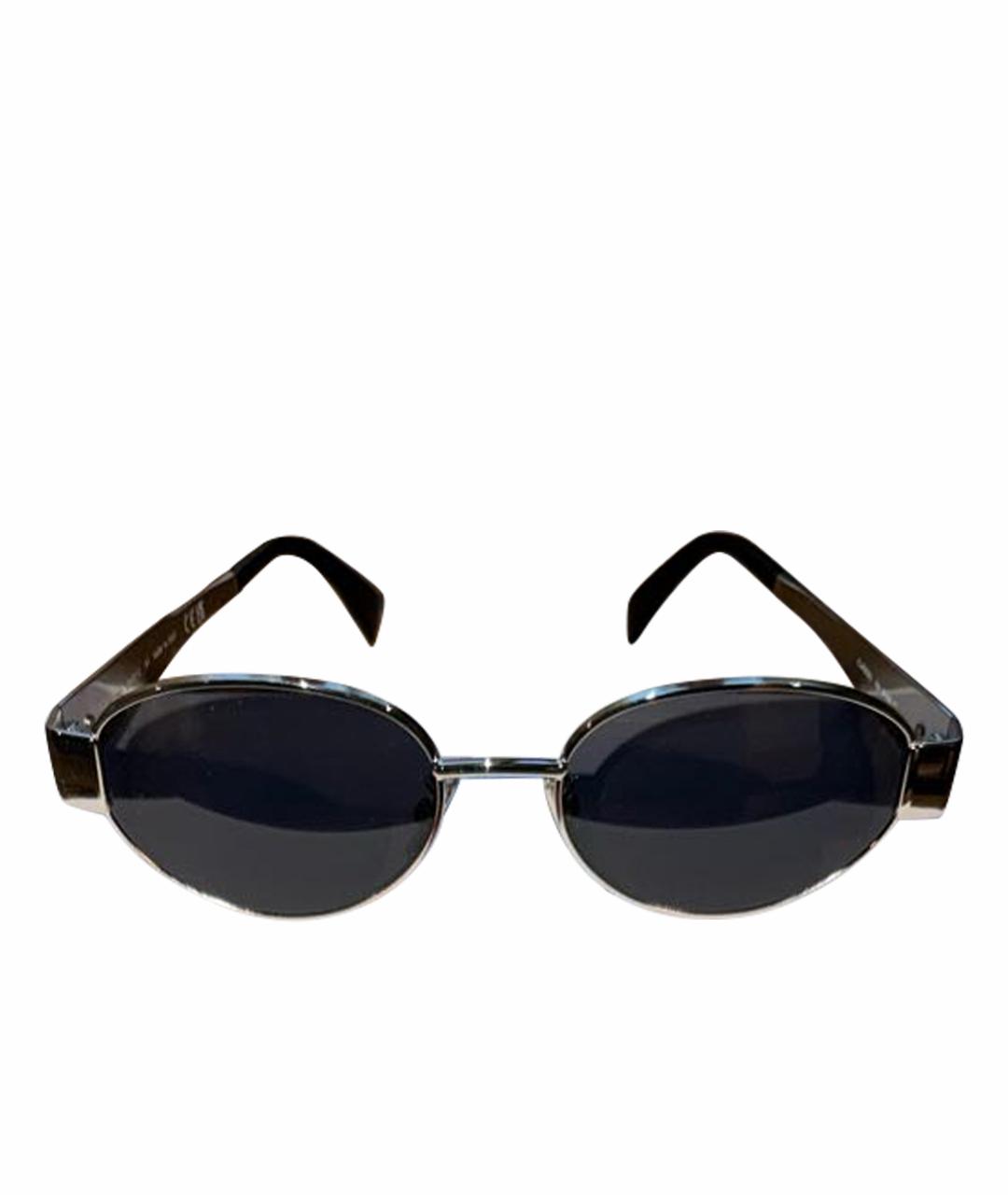 CELINE Антрацитовые металлические солнцезащитные очки, фото 1