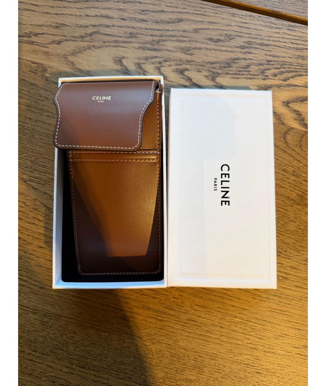 CELINE Антрацитовые металлические солнцезащитные очки, фото 4