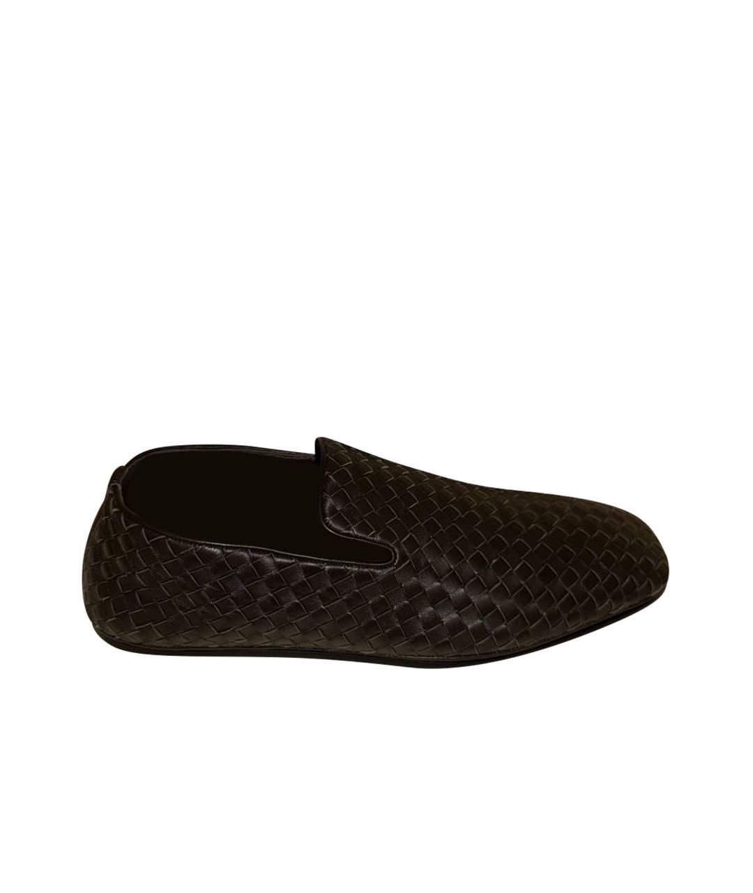 BOTTEGA VENETA Коричневые кожаные лоферы, фото 1