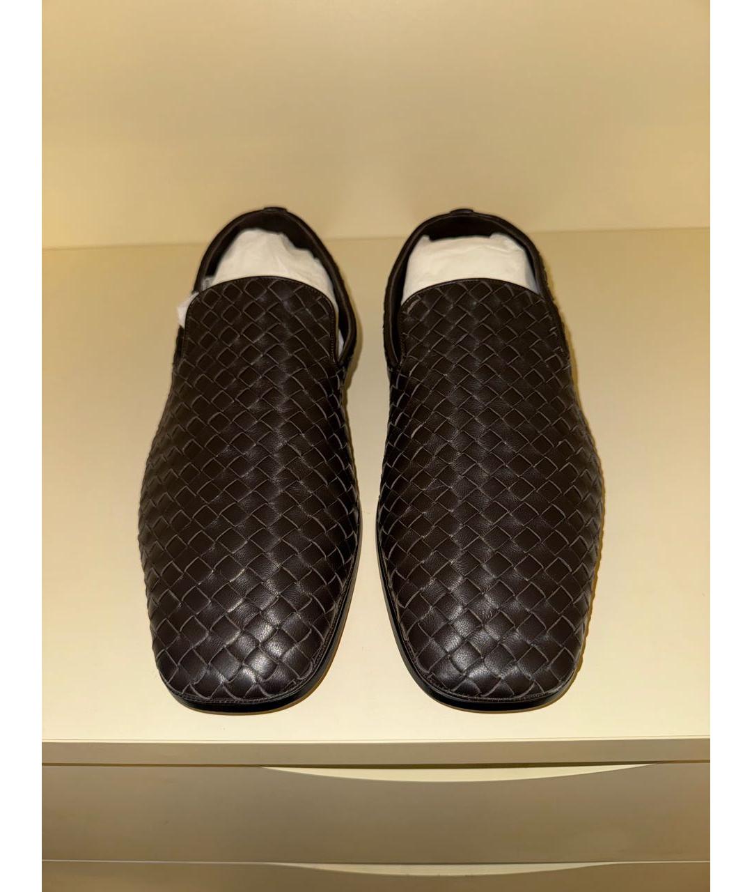 BOTTEGA VENETA Коричневые кожаные лоферы, фото 2