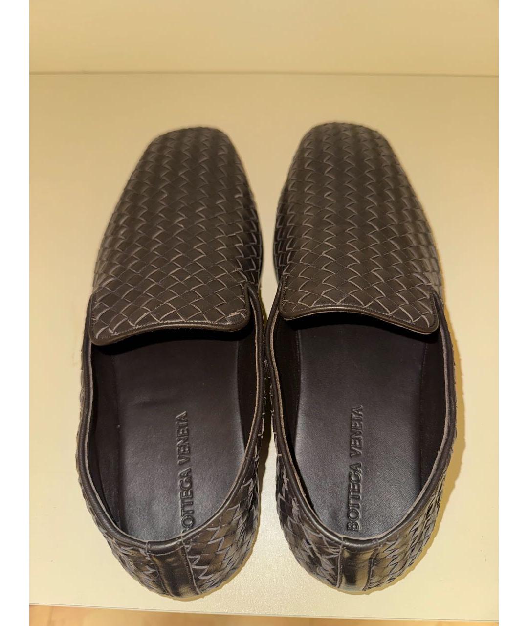BOTTEGA VENETA Коричневые кожаные лоферы, фото 4