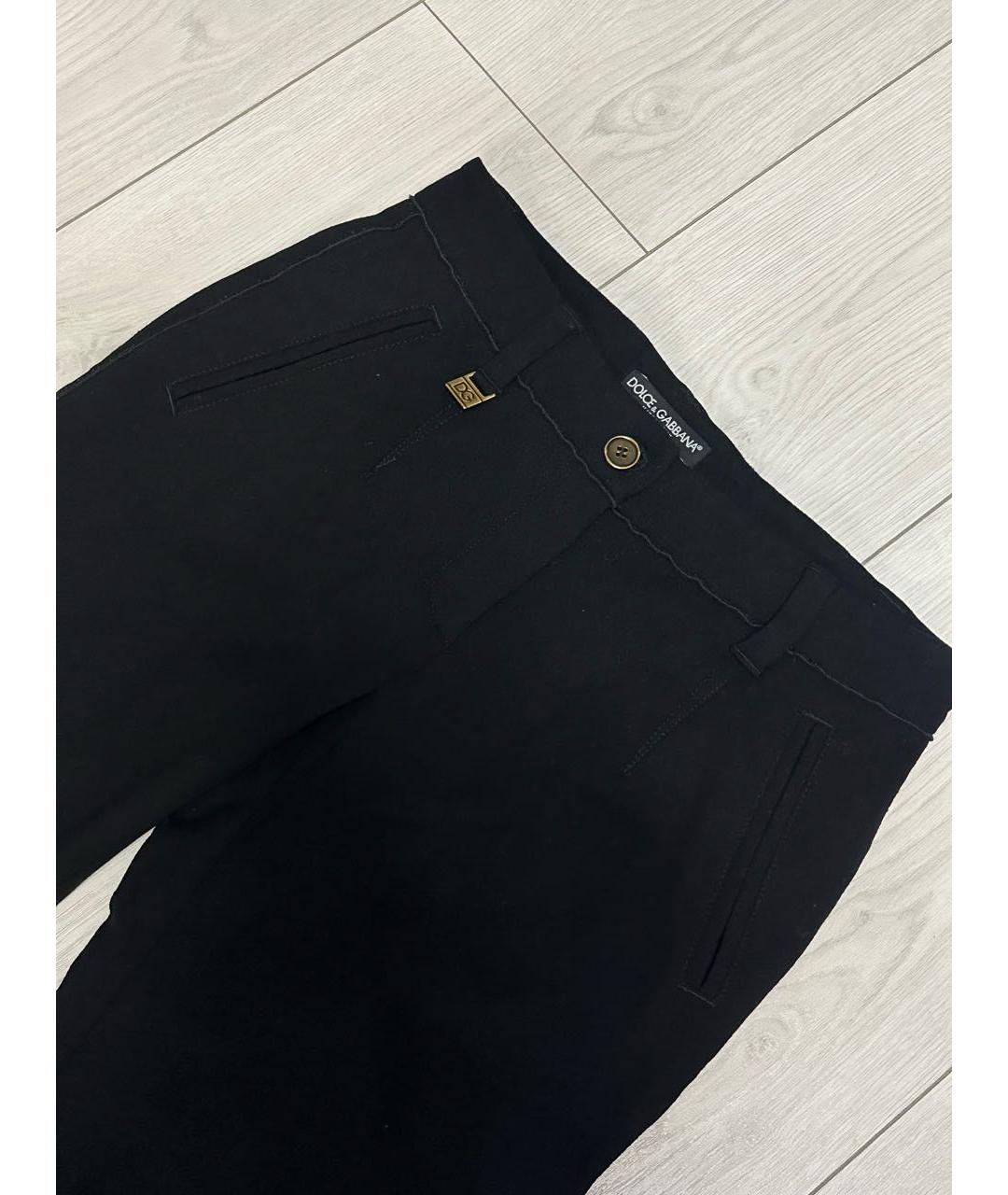 DOLCE&GABBANA Черные прямые брюки, фото 2