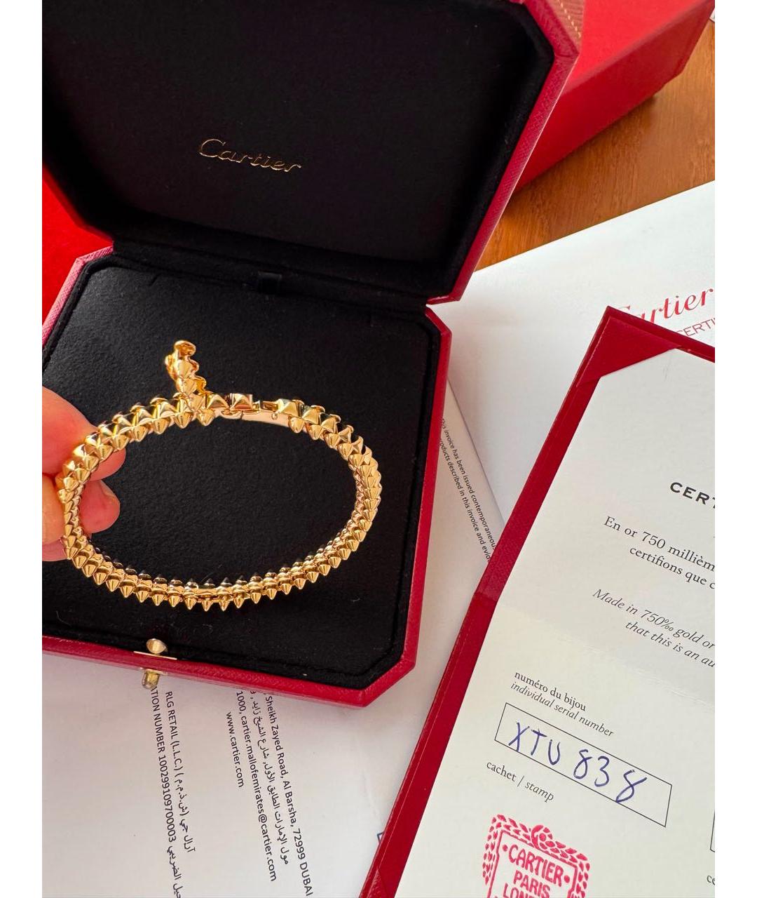 CARTIER Золотой браслет из желтого золота, фото 4